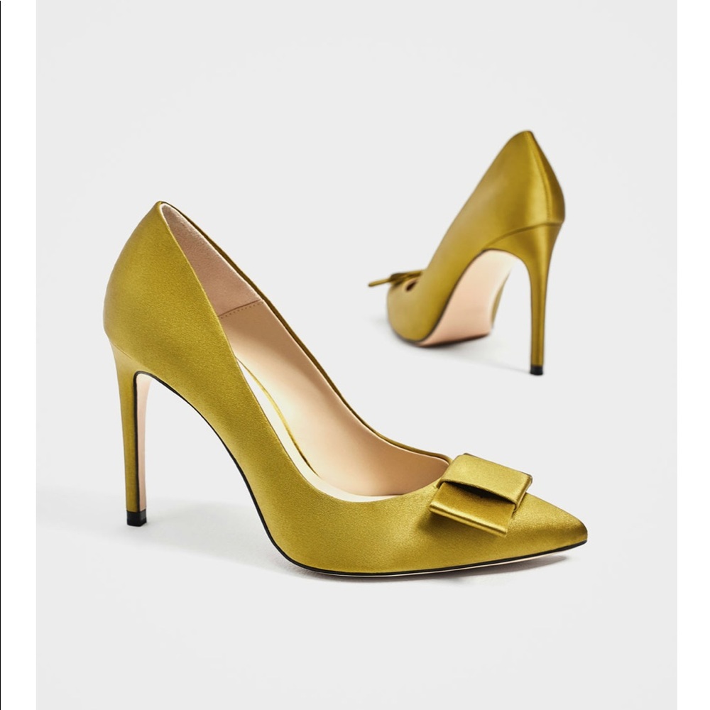 Zara Satin Court Shoes with Bow